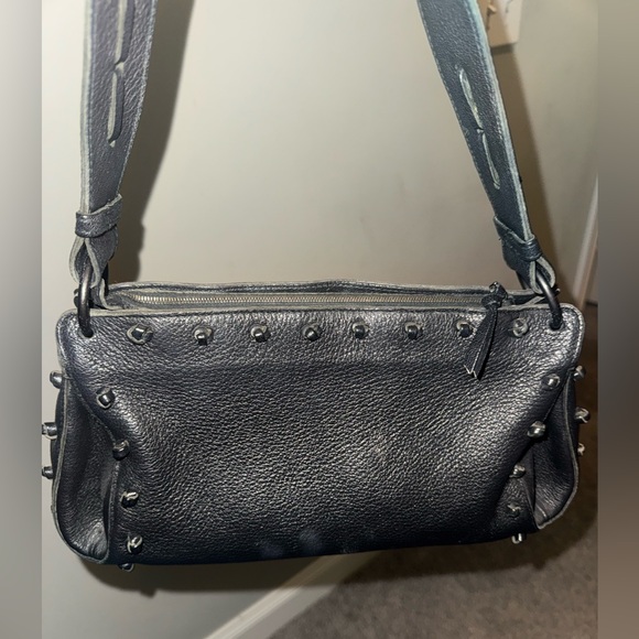 Bottega veneta Studded Black Leather Shoulder Bag - Picture 3 of 16